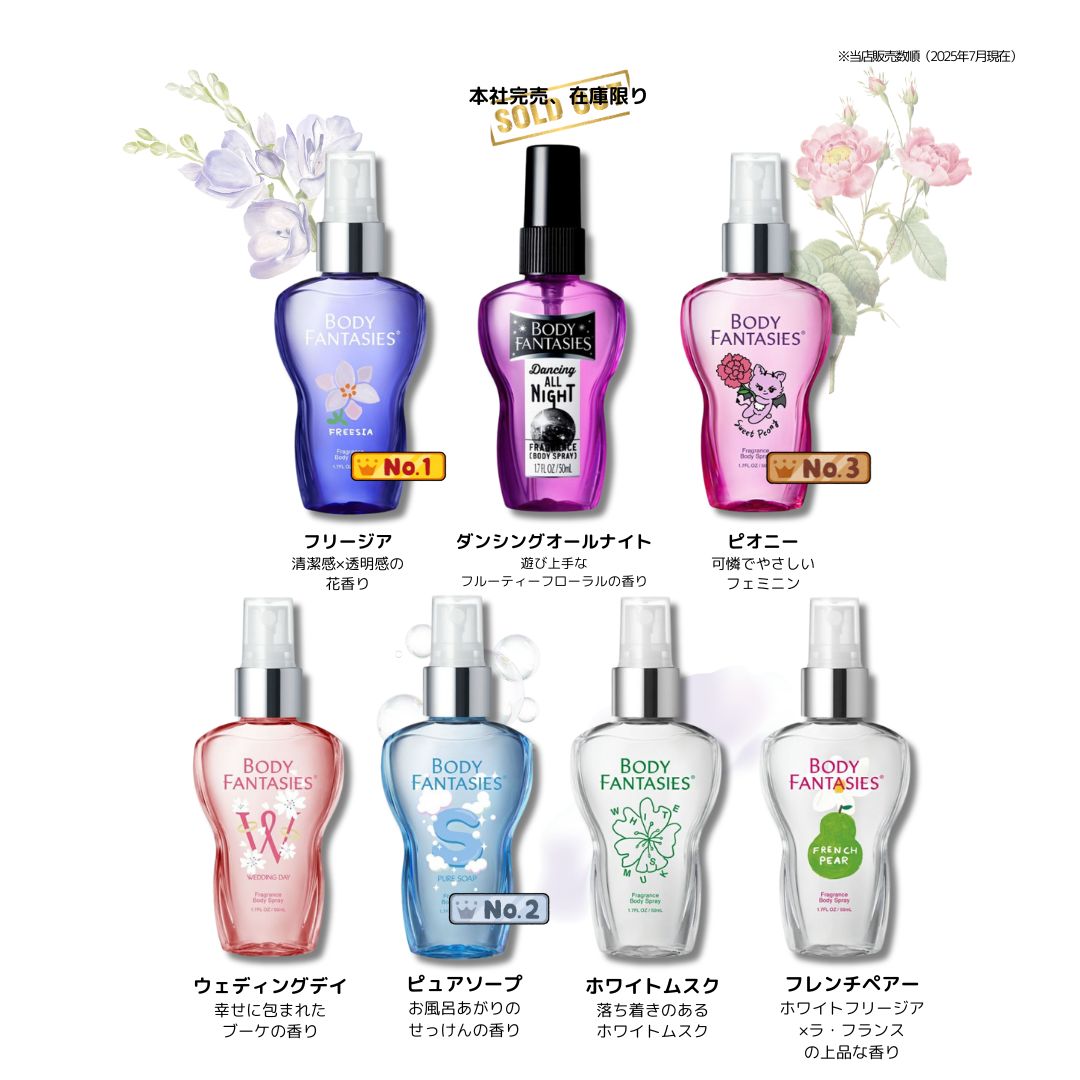 ボディファンタジー ボディスプレー 50ml 選べる 2本 BODY FANTASIES