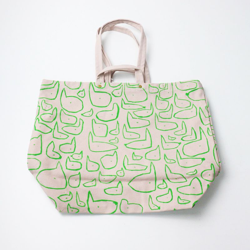 新品 2024AW ミナペルホネン mina perhonen chit-chat トートバッグ/ライトピンク フロッキープリント コットン【2400014144161】