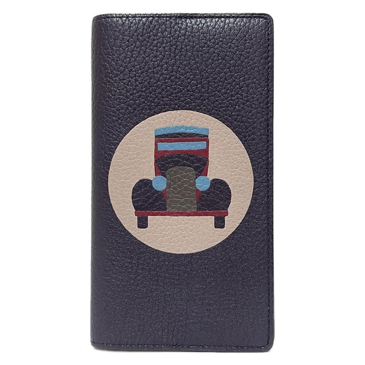 MOYNAT モワナ 手帳 - ダークネイビー×グレーベージュ×マルチ レザー
