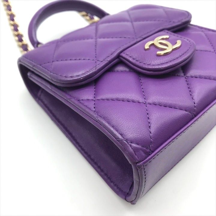 展示品 CHANEL シャネル ココマーク ミニマトラッセ ラムスキン