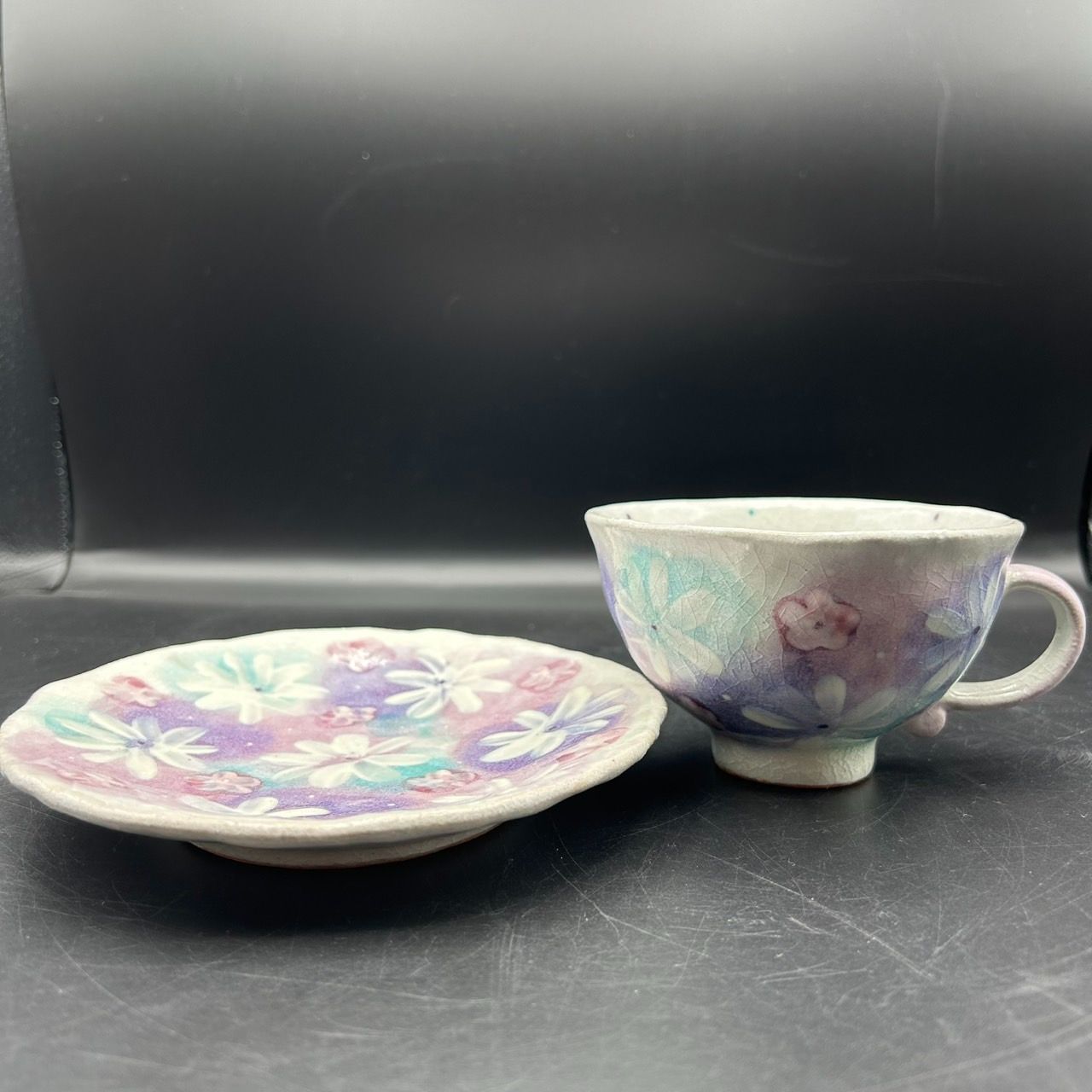 【新品】ゆずりは工房　工房ゆずりは　カップ&ソーサー 楽天市場】工房ゆずりは カップ＆ソーサー 紅彩花間取 陶器