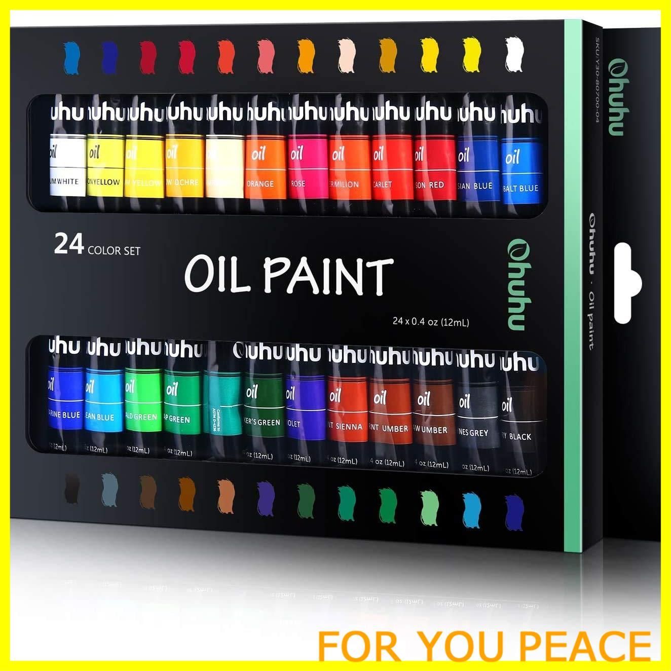 Ohuhu 油絵具 セット 24色 油絵 油絵の具 絵の具 絵画 画材