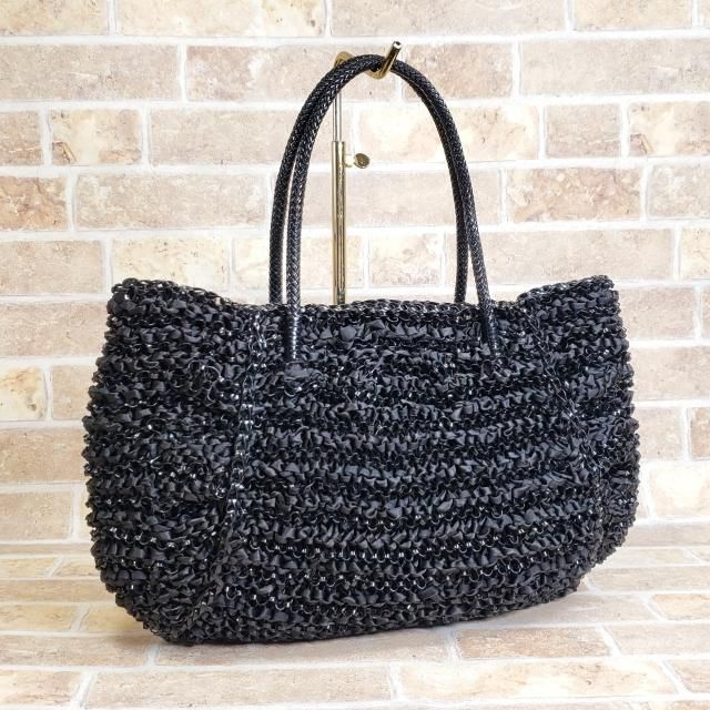 アンテプリマ】ワイヤーバッグ リボン 3way 黒 金 チェーン