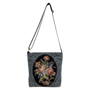 5営業日で発送 優美社産業 優美社 6016-00 ゴブラン織 ごぶらんおり ショルダーバッグ ブラック 2149260