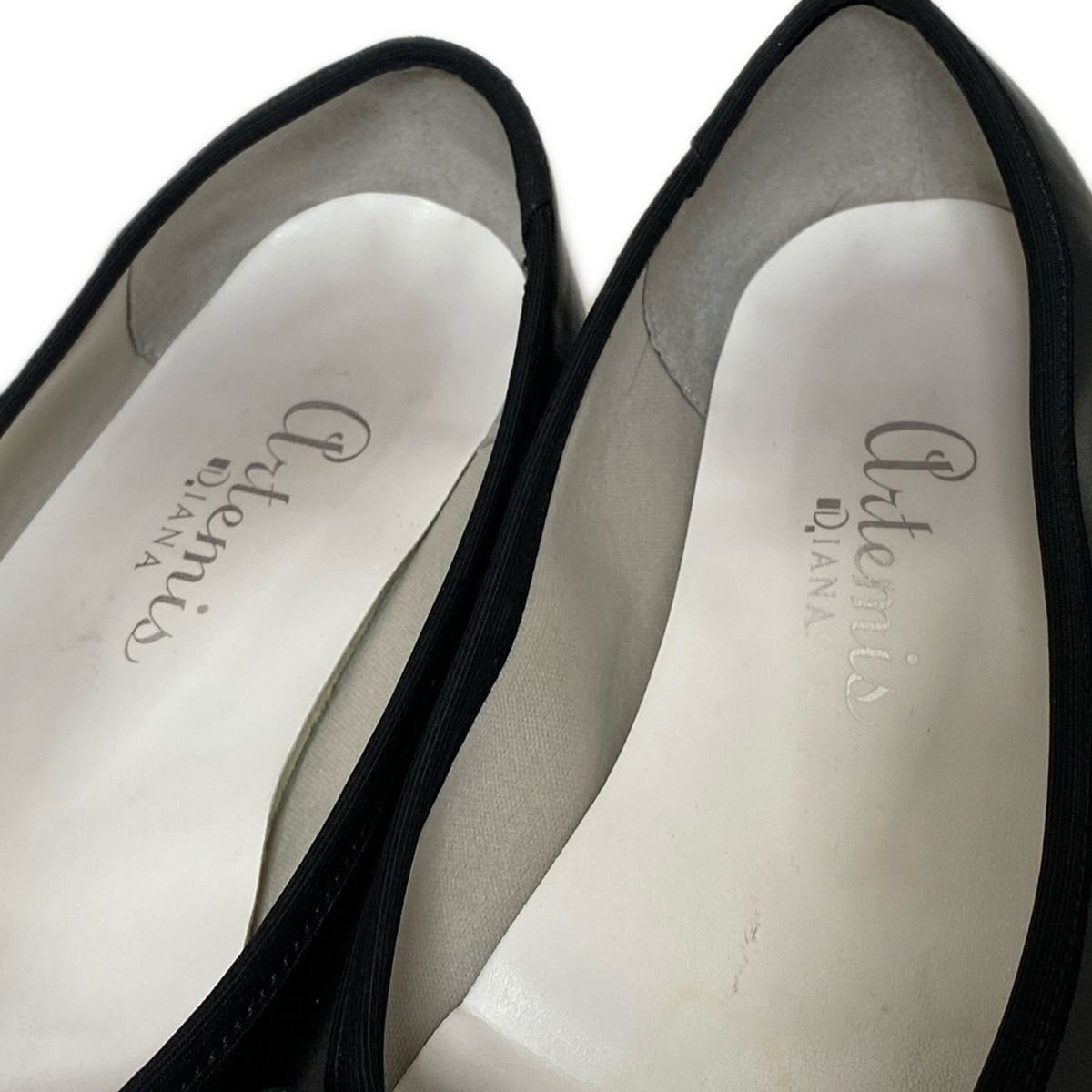 ✨美品✨　DIANA ダイアナ　バレエシューズ　リボン　ブラック　24 日本製 DIANA(ダイアナ) フラットシューズ 24 1/2 レディース - 黒