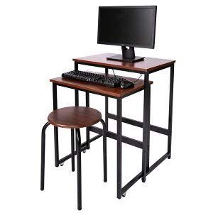 新着商品 丸椅子付 パソコンデスク ブラック パソコンデスク 勉強机 机 SPCD pcデスク デスク アイリスプラザ