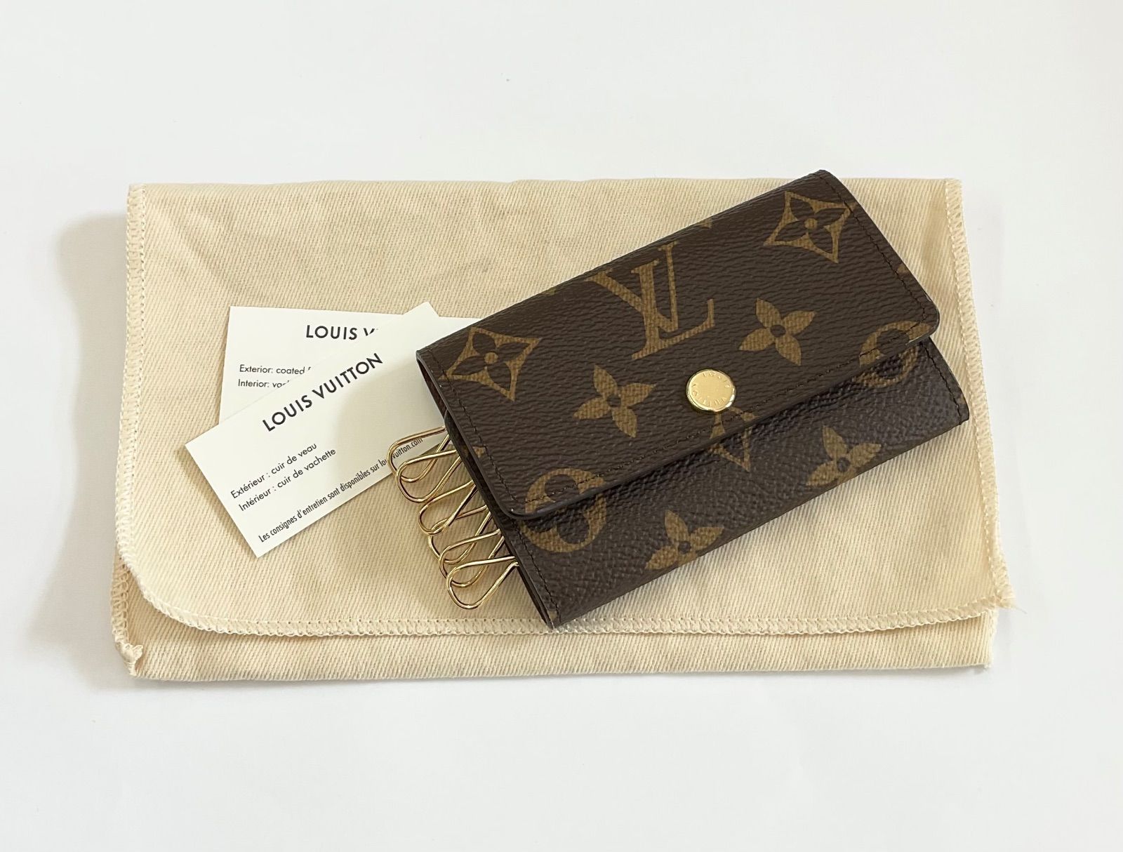 ルイ ヴィトン◎ミュルティクレ6 モノグラム キーケース ブラウン 茶色 ルイヴィトンミュルティクレ6 旧金具 14145 ブラウン レディース