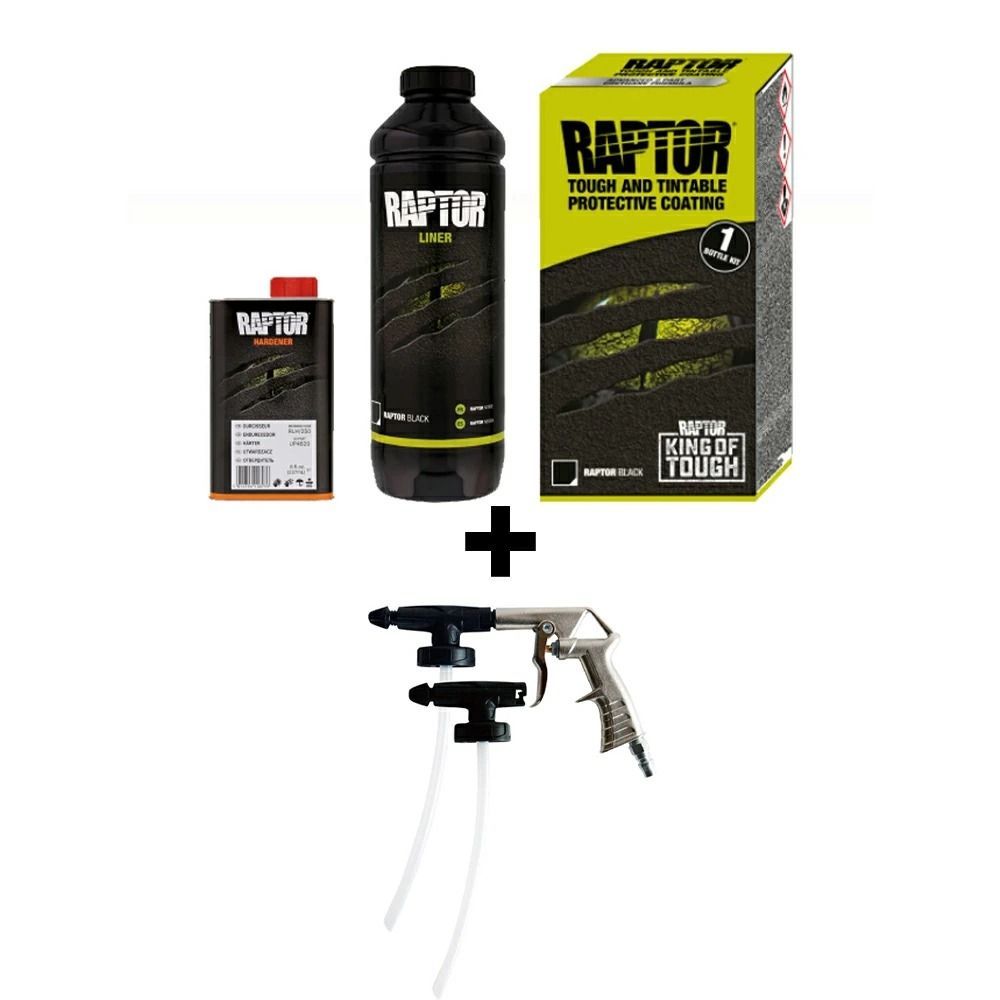 RAPTOR ラプターライナー ブラック 1L キット - ENDOX ノンクリーン UBSピストル ガンセット ガン1個＋ボディパーツ2個 特別セット 即日発送