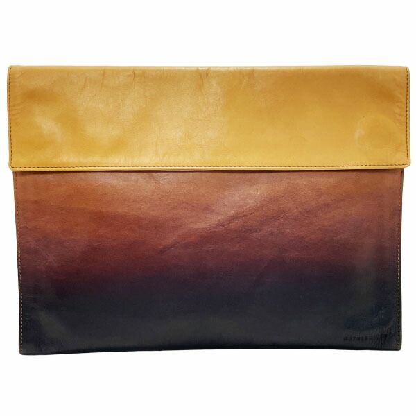 マザーハウス クラッチバッグ ロゴ ドキュメントケース レザー 革 ブラウングラデーション 茶色 MOTHERHOUSE セカンドバッグ 書類ケース ポーチ マルチポーチ マルチケース バッグ バック カバン 鞄