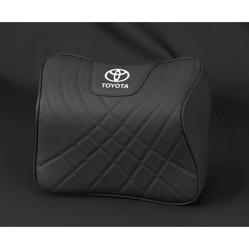 ◇トヨタ TOYOTA◇ブラック◇ネックパッド 腰クッション 車用 背もたれクッション ネックピロー ヘッドレスト ナッパレザー 低反発 背当て  通気性 aade qtm - メルカリ