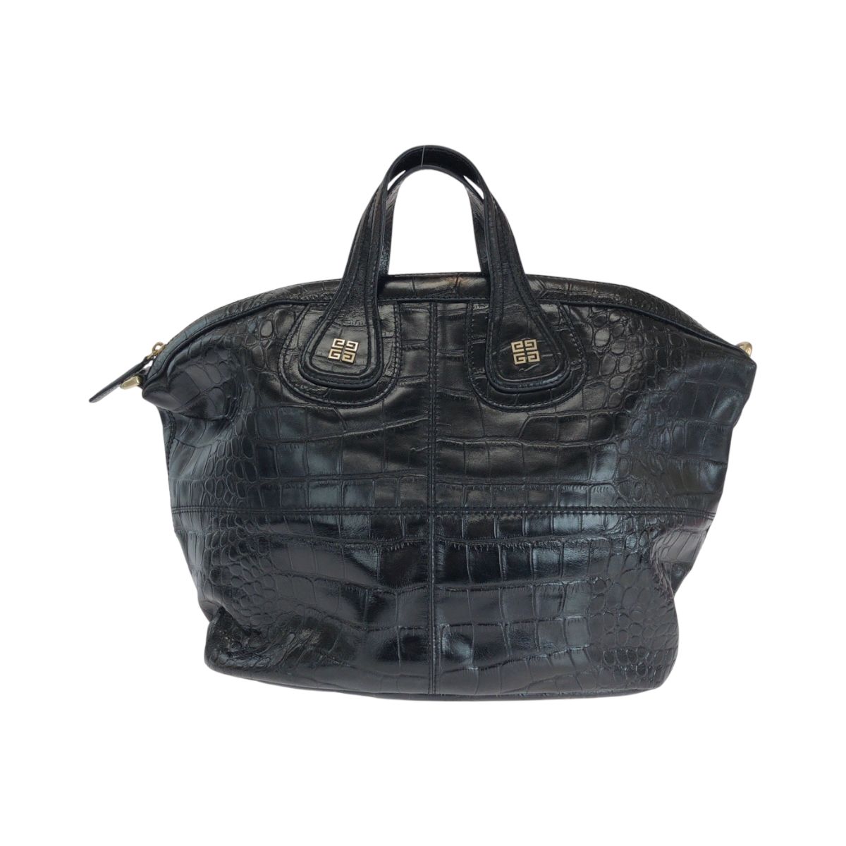美品 Givenchy ジバンシー ナイチンゲール 型押し ブラック 黒 