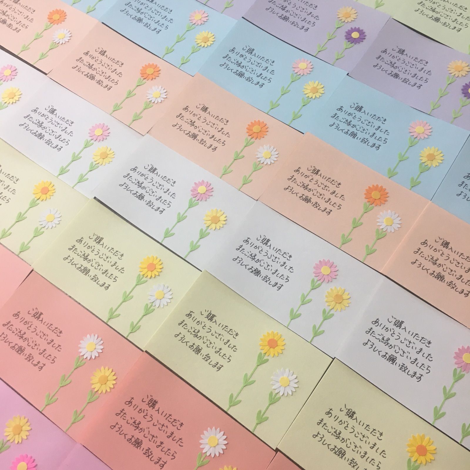 手書きサンキューカード サンクスカード48枚 P-011 - メルカリ