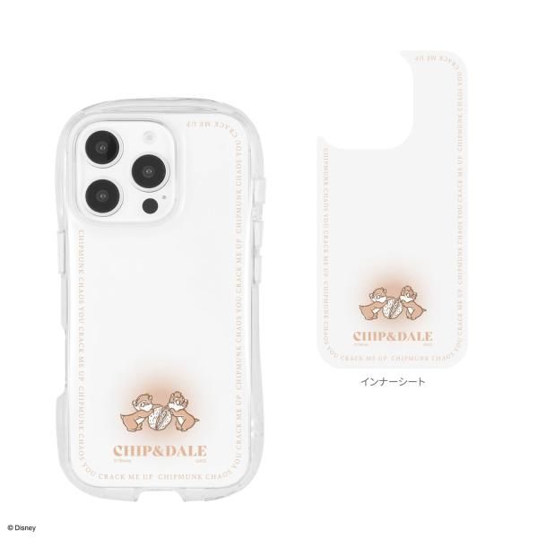 お買い得，格安 ディズニーキャラクター、ピクサーキャラクター ／ iPhone16 Pro 対応 クリスタルクリアケース チップ＆デール DNG-209CD iPhoneケース・カバー