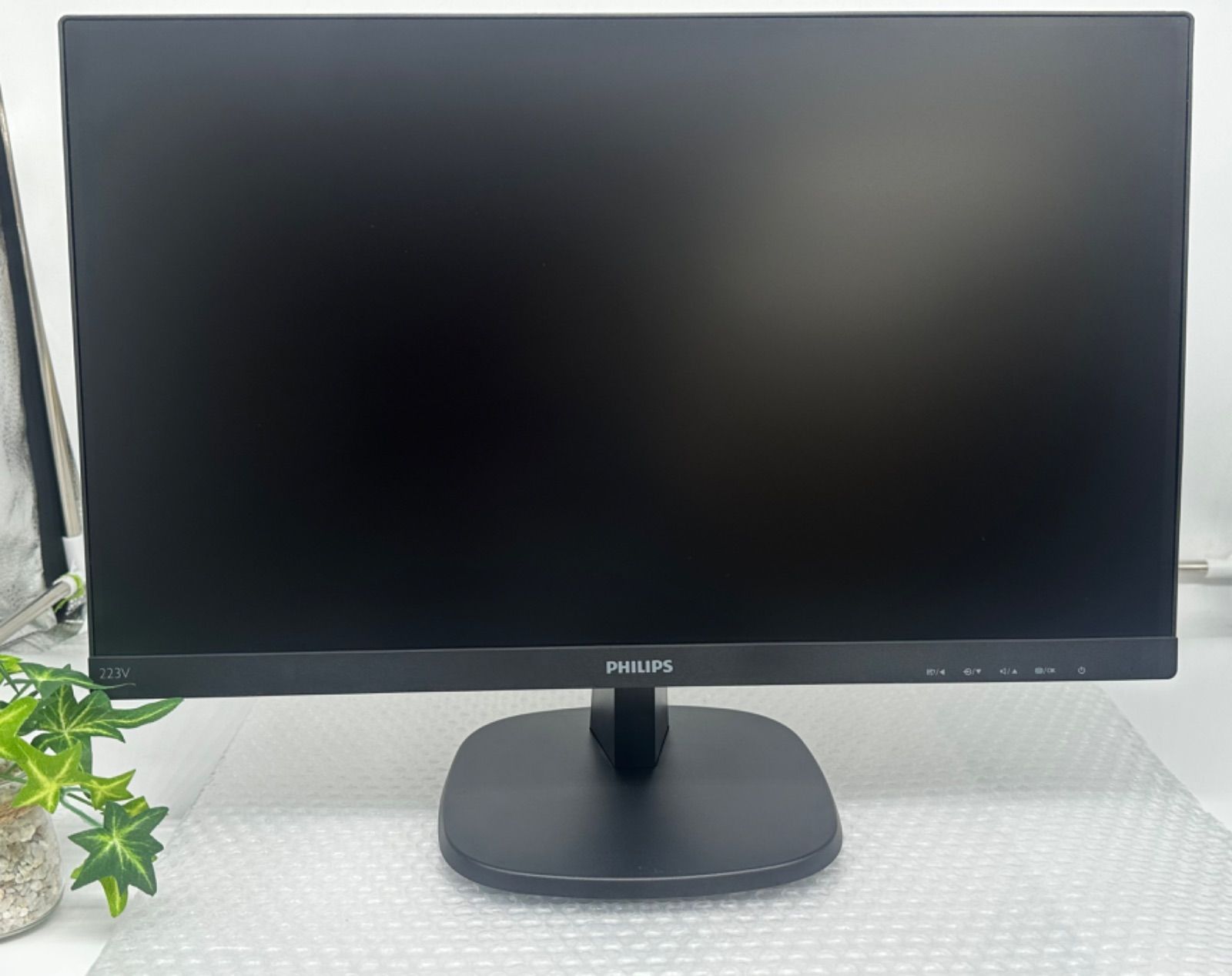 感謝セール★PHILIPS 223V7QJAB/11 21.5型ワイド液晶ディスプレイ ブラック （フルHD/DP/HDMI/D-Sub/スピーカー搭載） PS/Switch 中古－良い HDMIケーブル付属