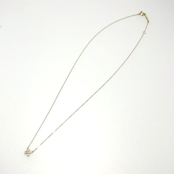 値下げ！AHKAH アーカー ペタルパヴェ ネックレス K18YG 17Pパヴェ