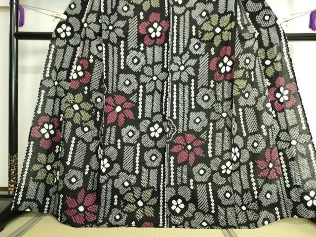 平和屋-こころ店□夏物 浴衣 有松鳴海絞り 草花文 綿 逸品 未使用