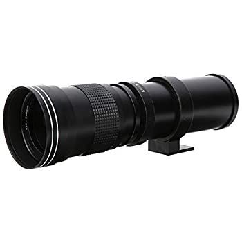 望遠レンズ プロフェッショナル420800mm F8.316ニコンFマウントカメラ用2Xテレコンバーター付きマニュアルフォーカスズームレンズ 黒