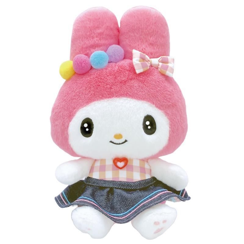 ギンガムデニム マイメロディ S ぬいぐるみ サンリオ