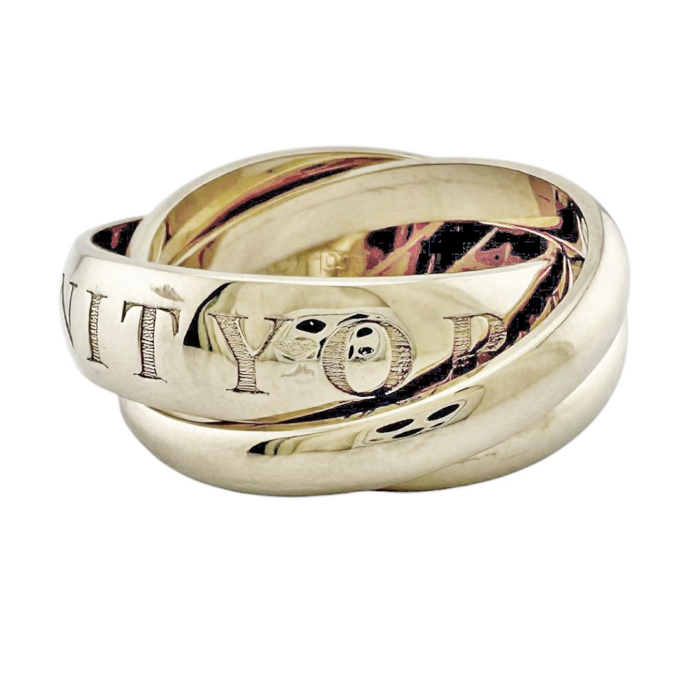 カルティエ トリニティ 3連 リング 指輪 10号 18金 K18ホワイトゴールド レディース CARTIER カルティエ FORTGASGNV_COM_BR