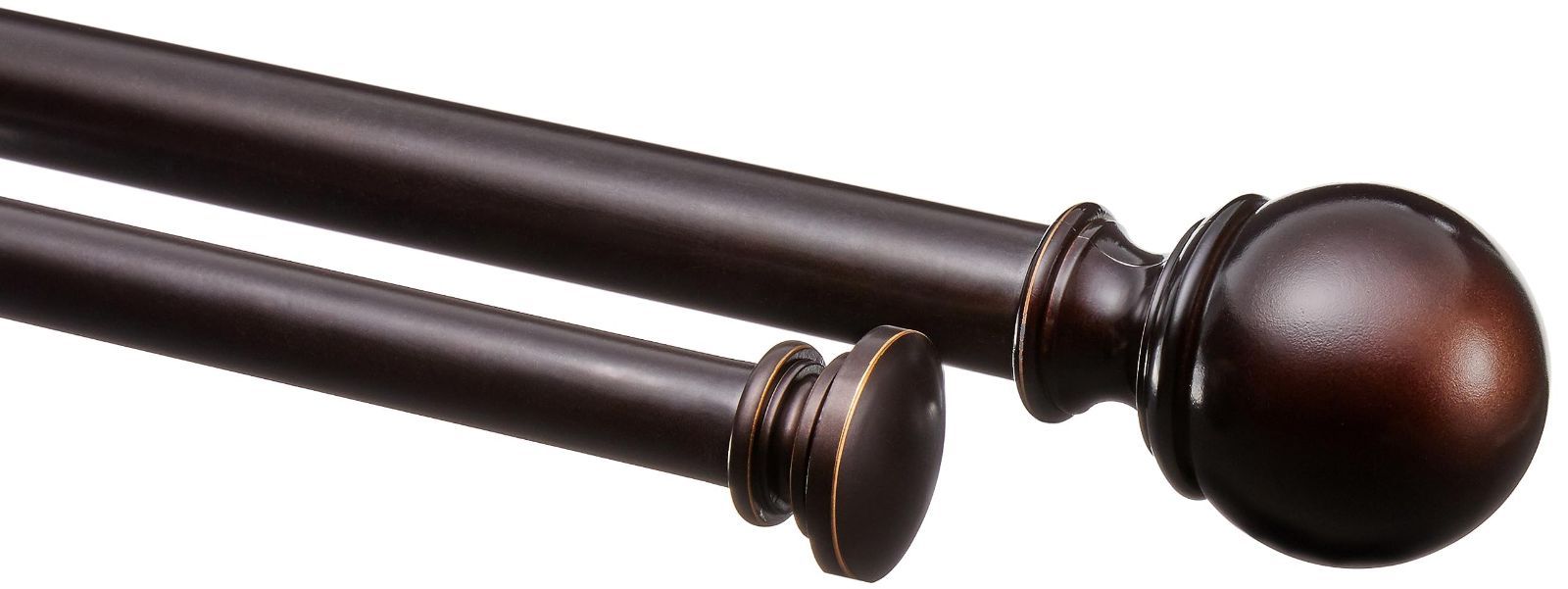 ブラック直径1インチのカーテンロッド:幅66~120インチの窓に適しています。調節可能なカーテンロッド、モダンなミニマリストデザイン ブラックレースカーテン 日本製 黒 出窓 腰高窓 掃き出し窓 【31206】