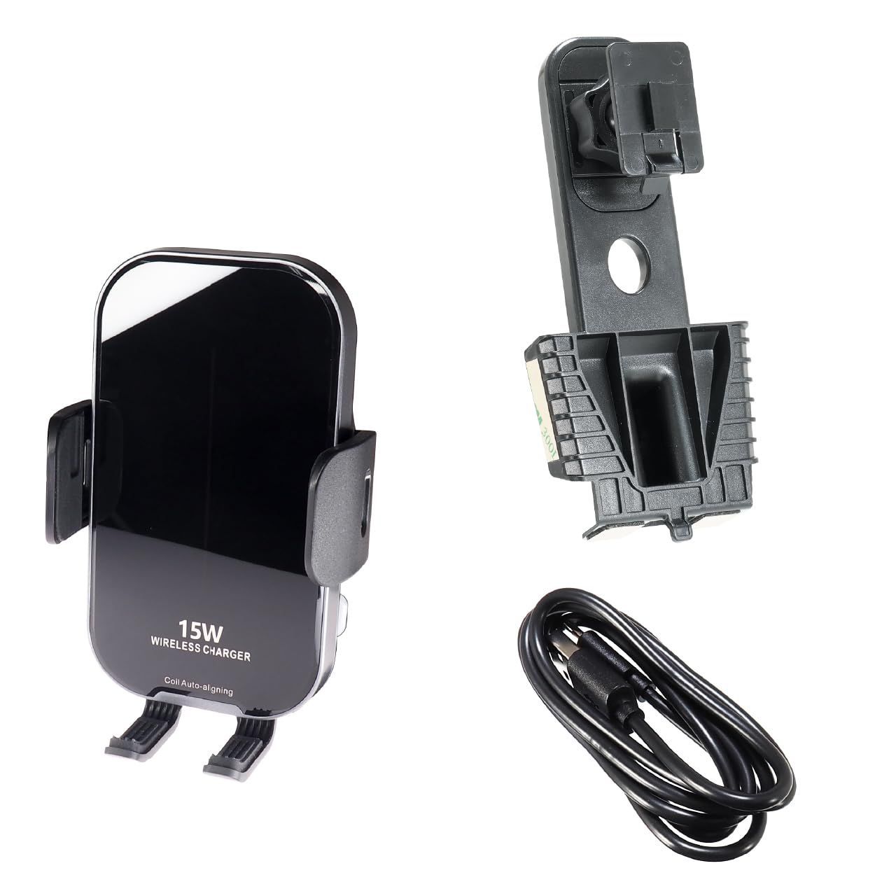自動開閉ワイヤレス充電付きスマホホルダーセット品