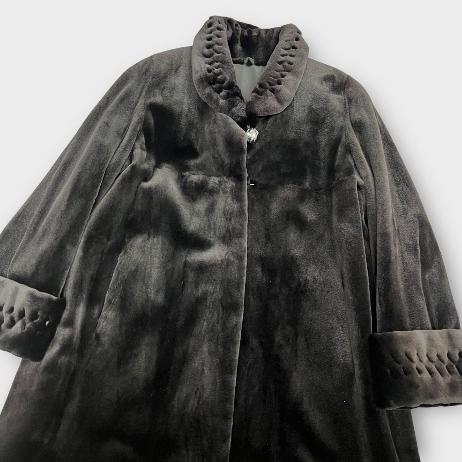 Saga Mink ファーコート ファージャケット ブラック 毛皮 サガミンク