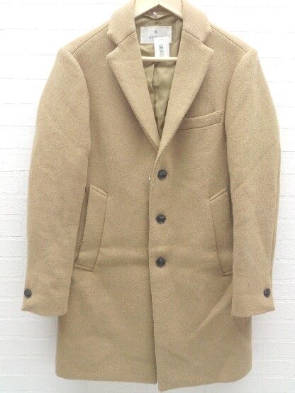 値下げ中【Edifice】ブラウン チェスターコート サイズ44 SUPER 140's ウール / カシミヤ チェスターコート（チェスター