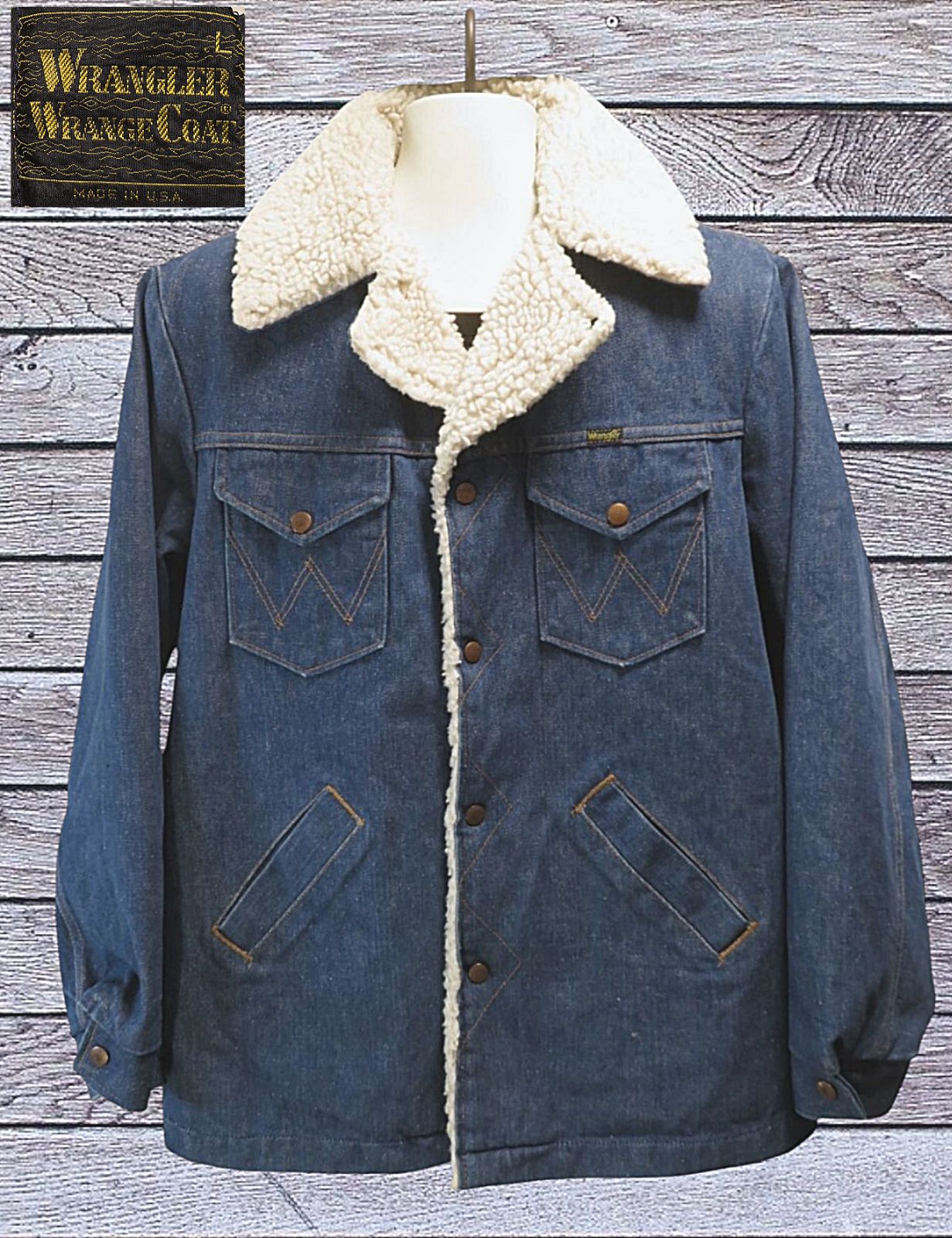 ✅️ MADE IN USA Lサイズ Wrangler ラングラー 70s-80s ボア