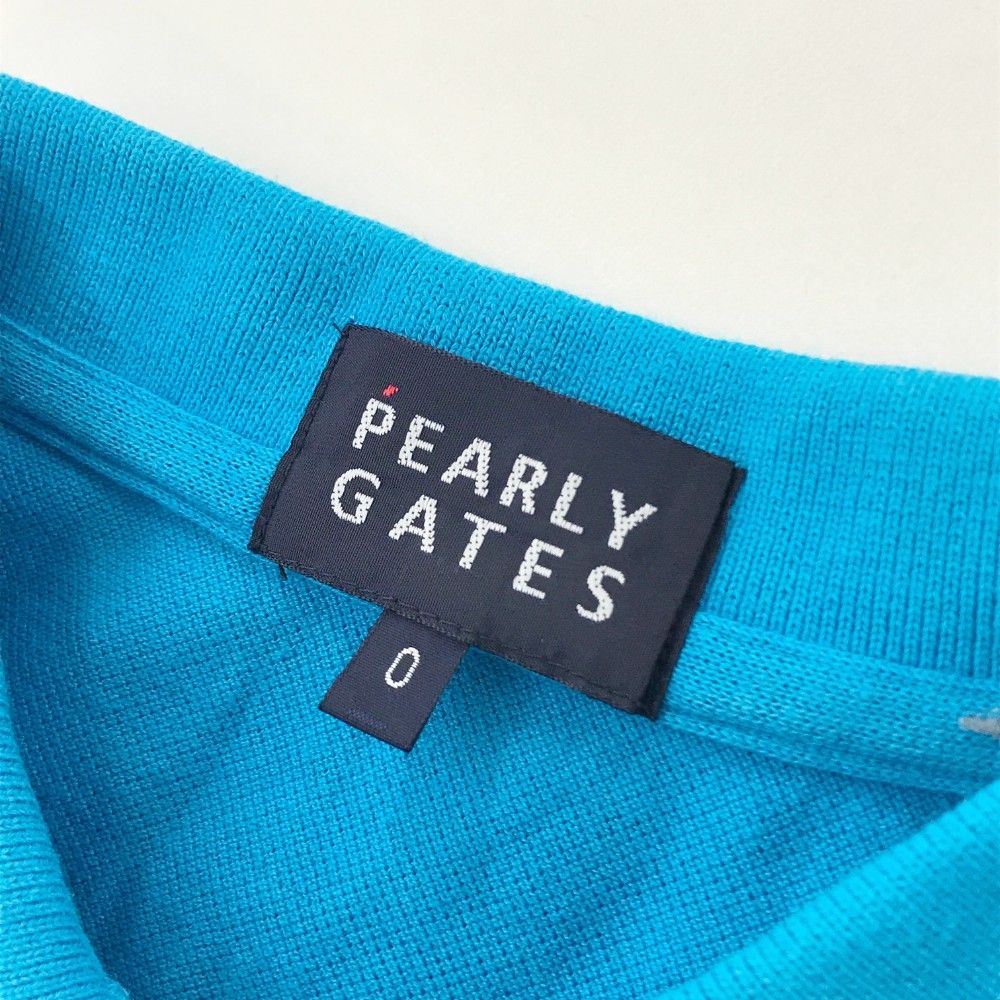 サイズ：0 PEARLY GATES パーリーゲイツ 半袖ポロシャツ ブルー