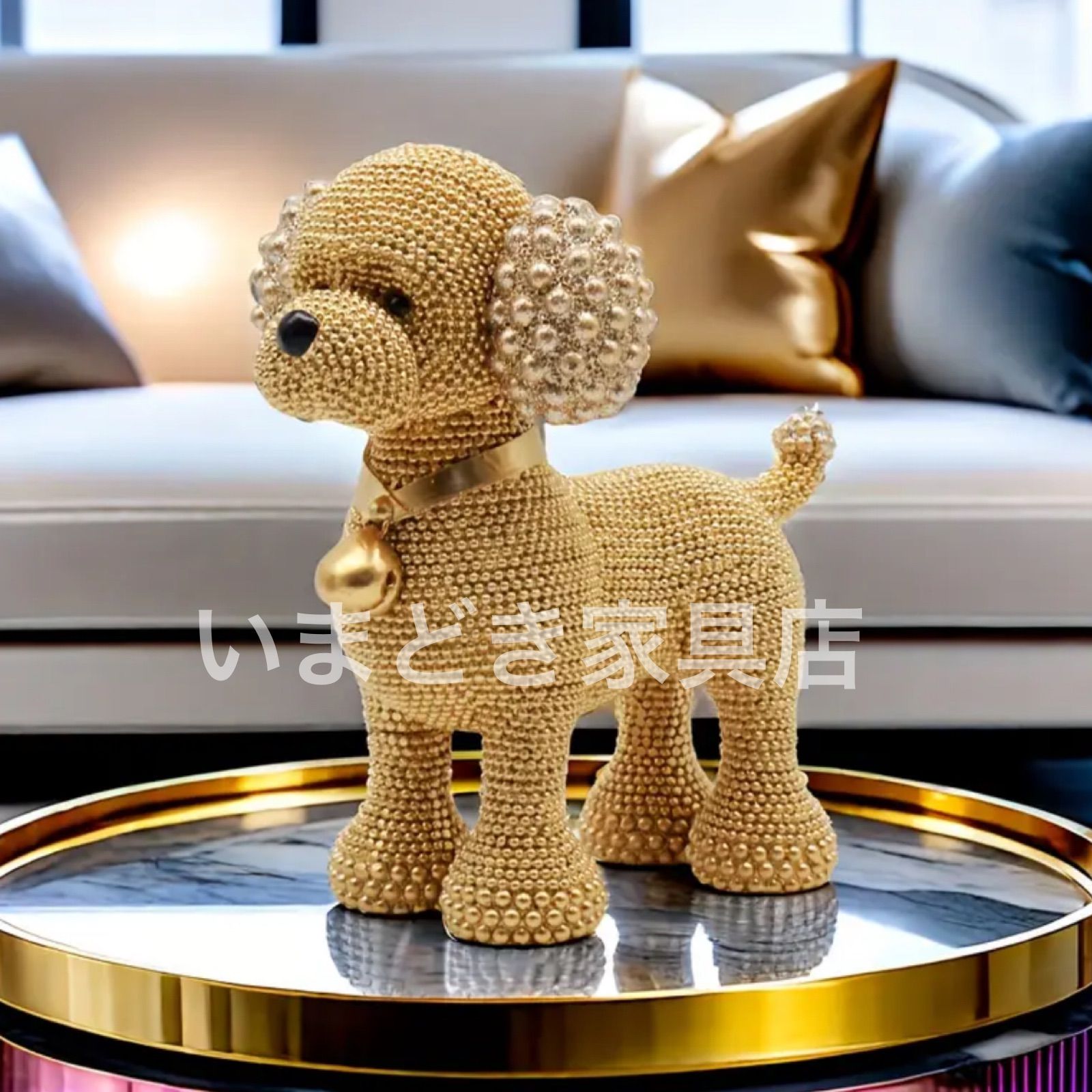 デザインプードル オブジェ/置物 小 オブジェ 置物 トイプードル 犬 子犬 動物 かわいい インテリア