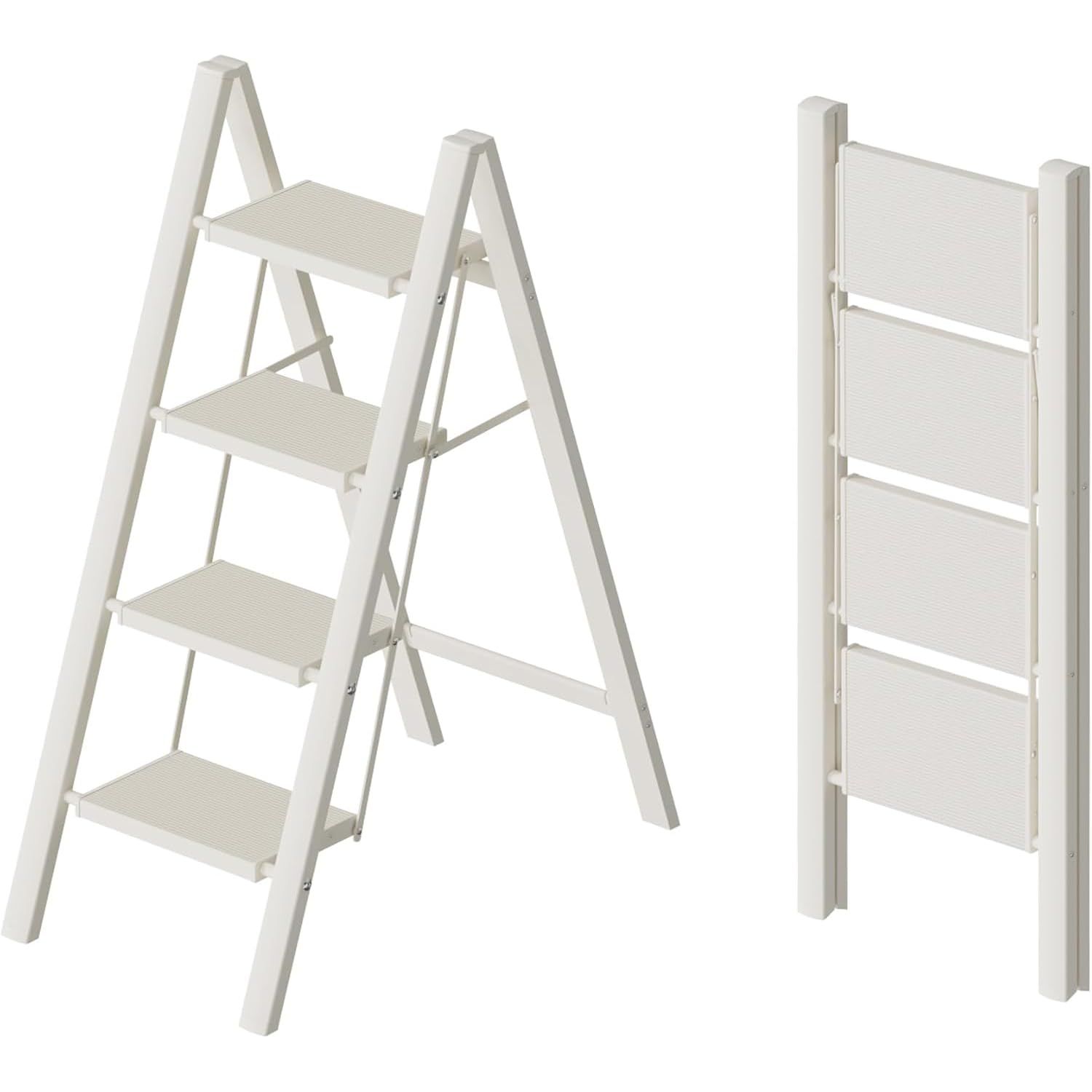 脚立 4段 手すり付 スタイリッシュ シルバー はしご 作業 室内 家庭用