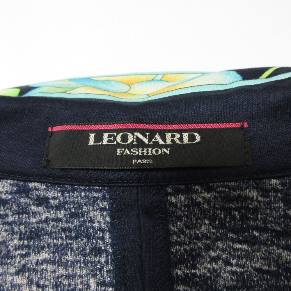 良品 LEONARD レオナール 花柄 ストレッチ テーラードジャケット