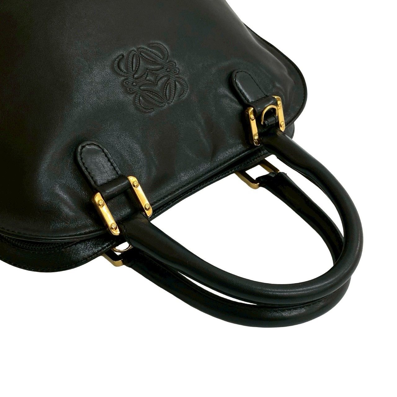 極 美品 LOEWE ロエベ ヴィンテージ アナグラム エンボス ロゴ