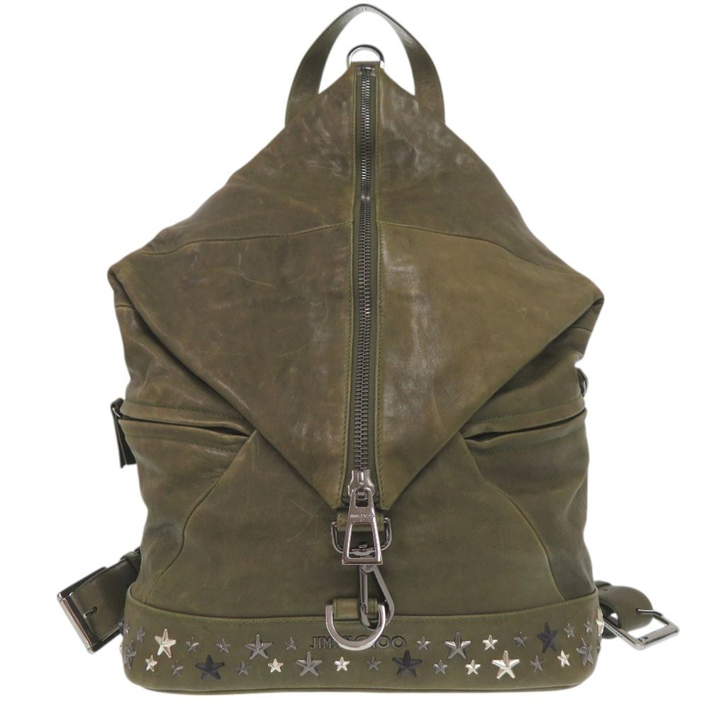 ジミーチュウ リュック フィッツロイ スタッズ カモフラ ブラック