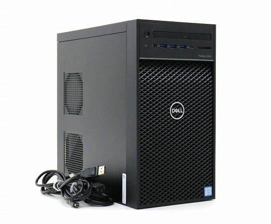 DELL Precision 3640 Tower Xeon W-1250P 4.1GHz 32GB 500GB(新品Crucial製NVMe SSD)+2TB Quadro P400 x2基 Win10 Pro 小難 中古