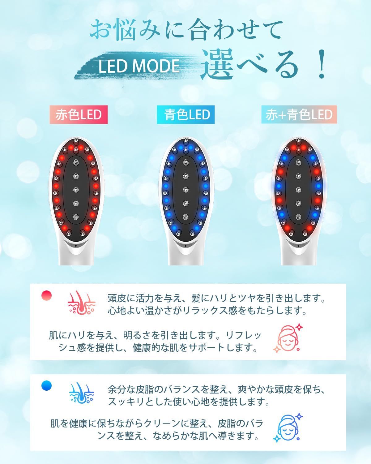 マイナスイオン 2色LED
