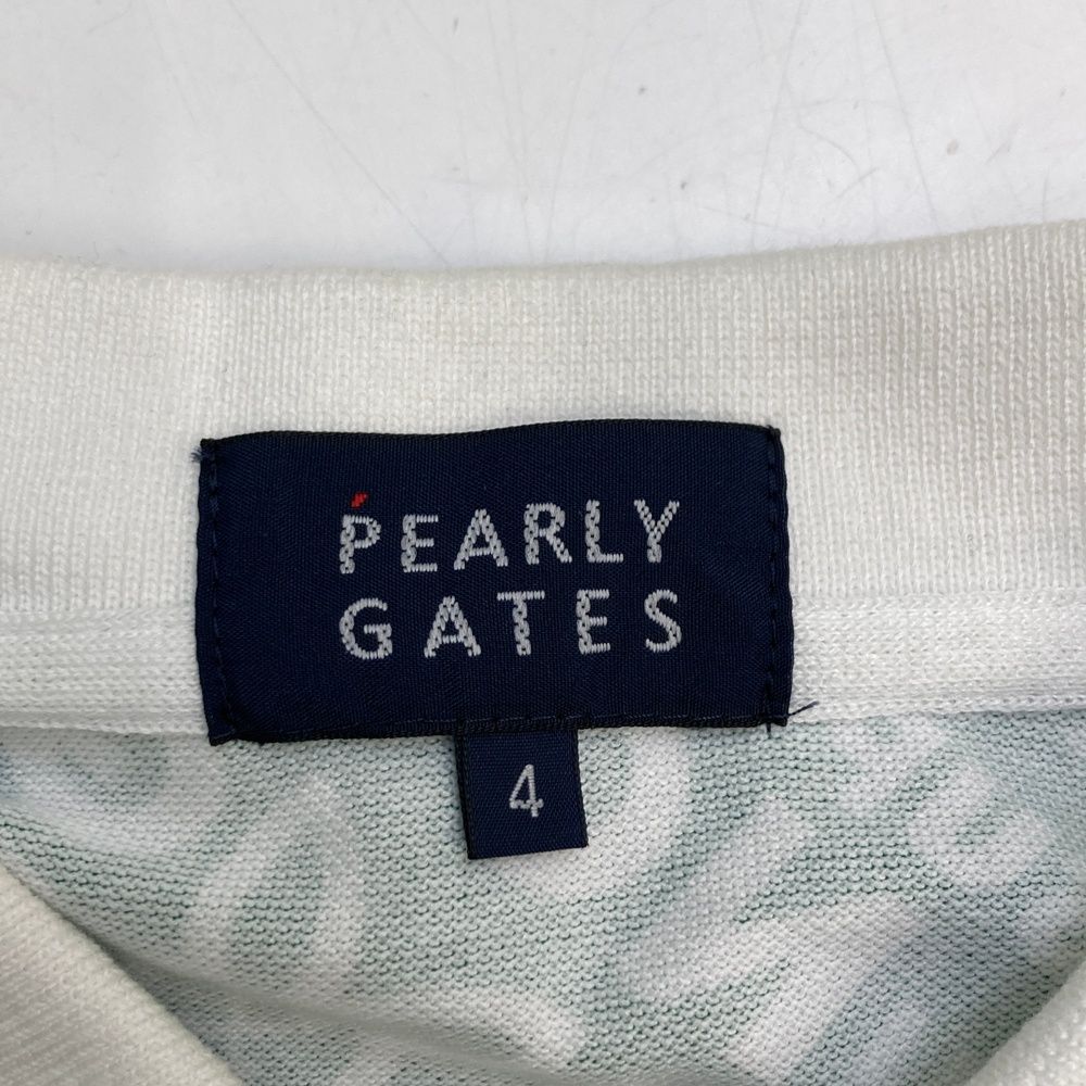 極美品　パーリーゲイツ ポロシャツ　サイズ5 白　ゴルフウェア　半袖 サイズ：4 PEARLY GATES パーリーゲイツ 半袖ポロシャツ 総柄