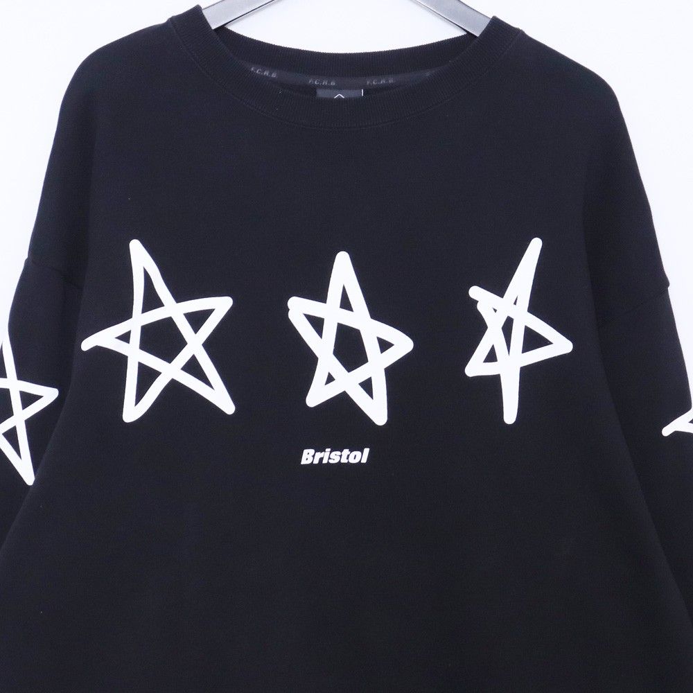 F.C.REAL BRISTOL STAR CREWNECK SWEAT XLサイズ ブラック FCRB-232078