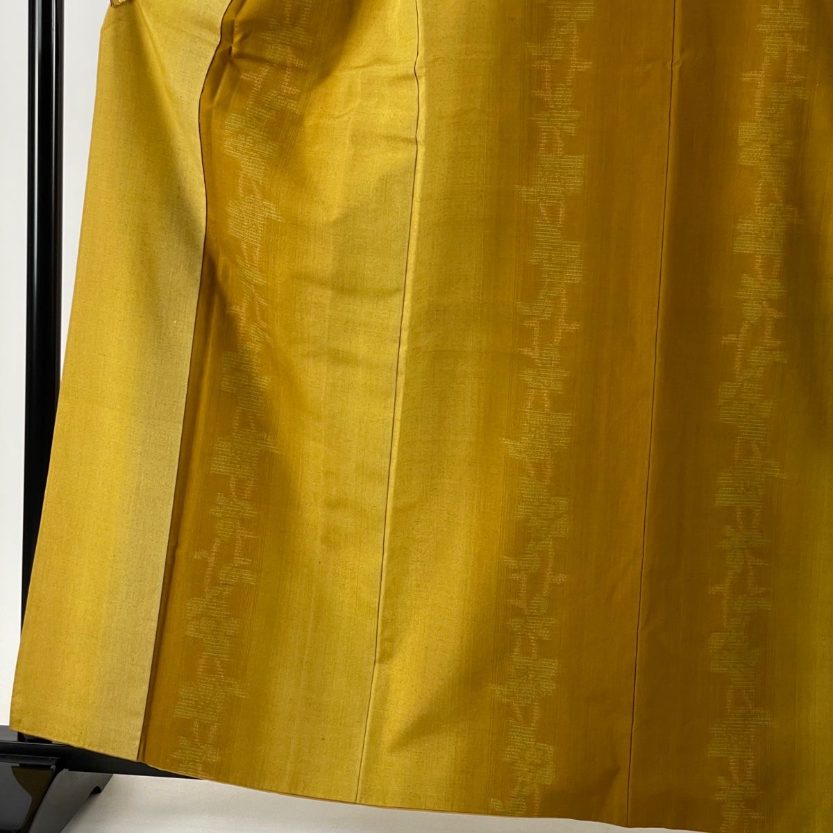 結城紬 身丈160.5cm 裄丈66cm M 袷 名古屋帯セット おく玉 証紙 草花  