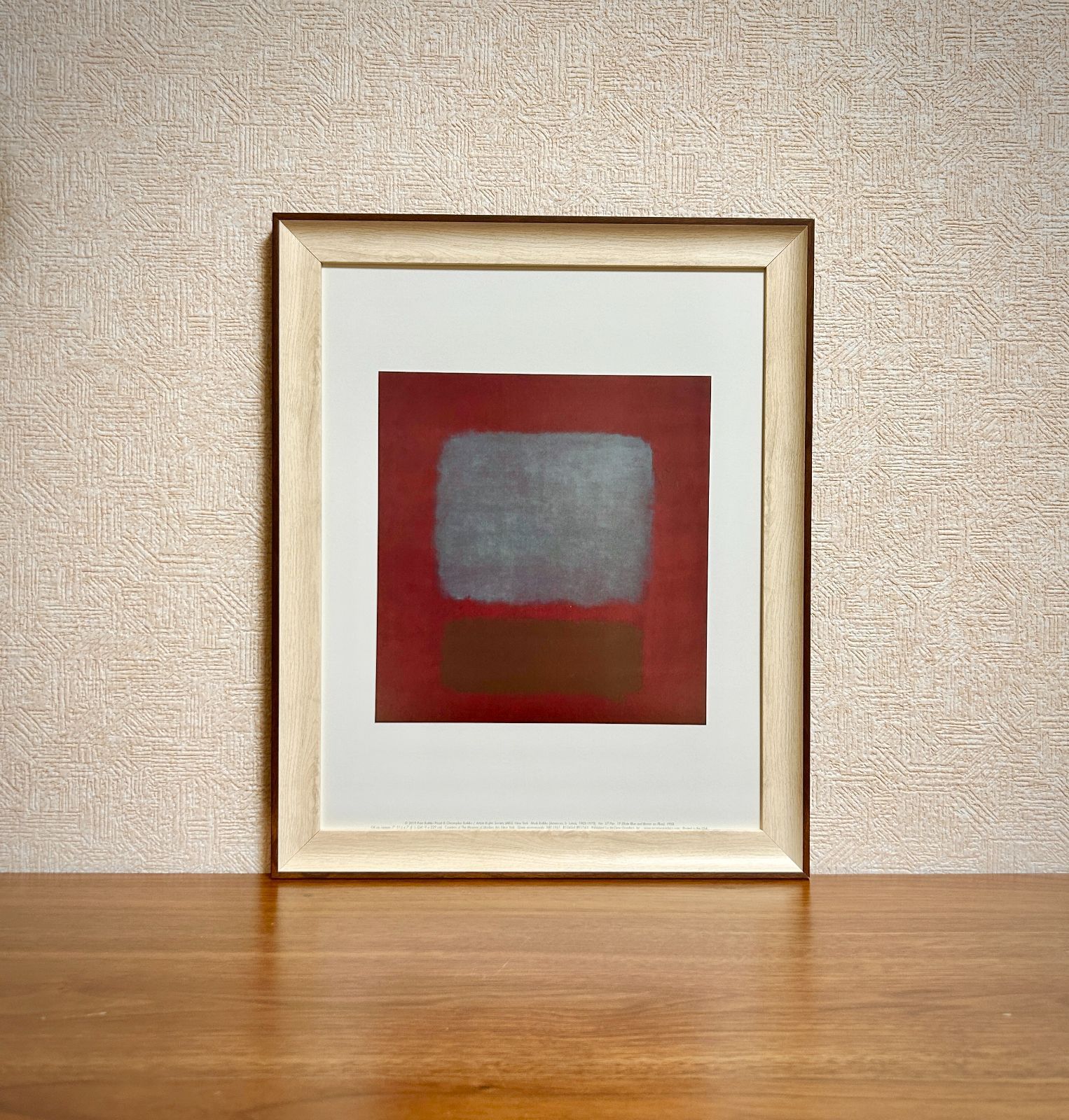 マーク・ロスコ、『無題』、希少画集画、状態良好、新品木製額・額装付 poster_rothkos7g