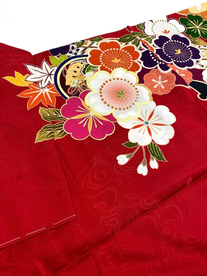 振袖 仮絵羽 舞台衣装 金彩 紋意匠 正絹 未仕立て品 八掛付き - メルカリ