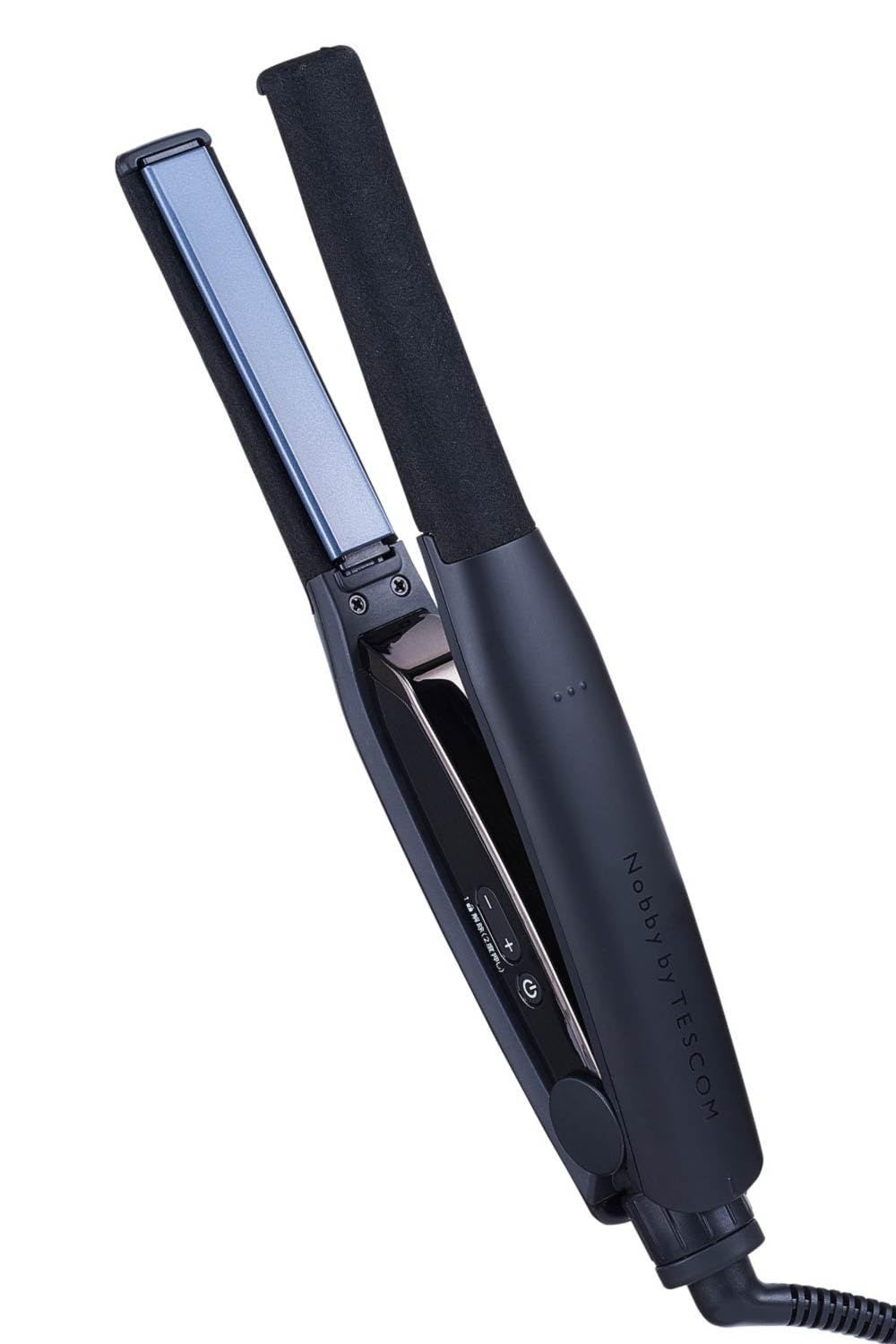 Color:ブラック_Size:75mm×239mm×29mm テスコム ヘアアイロン ストレートアイロン プロテクトイオン 15mm 海外対応 温度調整/ロック/メモリー機能 自動OFF 開閉ロック Nobby by TESCOM ラク抜きプラグ NIS30