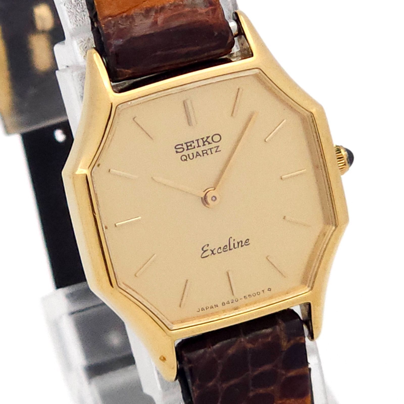 【稼働品】セイコー エクセリーヌ WGP30 8420-5430 八角形 QZ ☆良品 SEIKO セイコー エクセリーヌ 8420-5430 QZ 動作品 - メルカリ