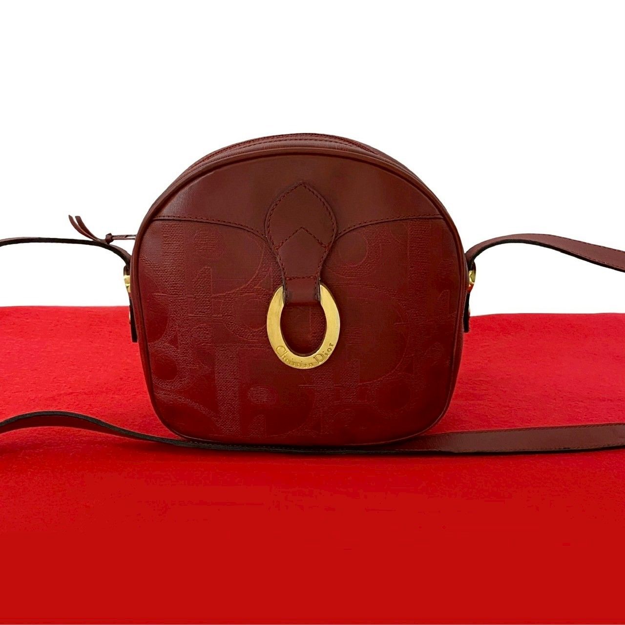極 美品 Christian Dior ディオール ヴィンテージ ロゴ 金具