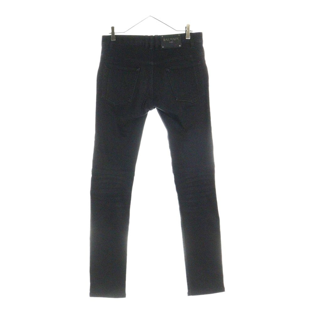 BALMAIN (バルマン) バイカー 蛇腹 スキニーデニムパンツ