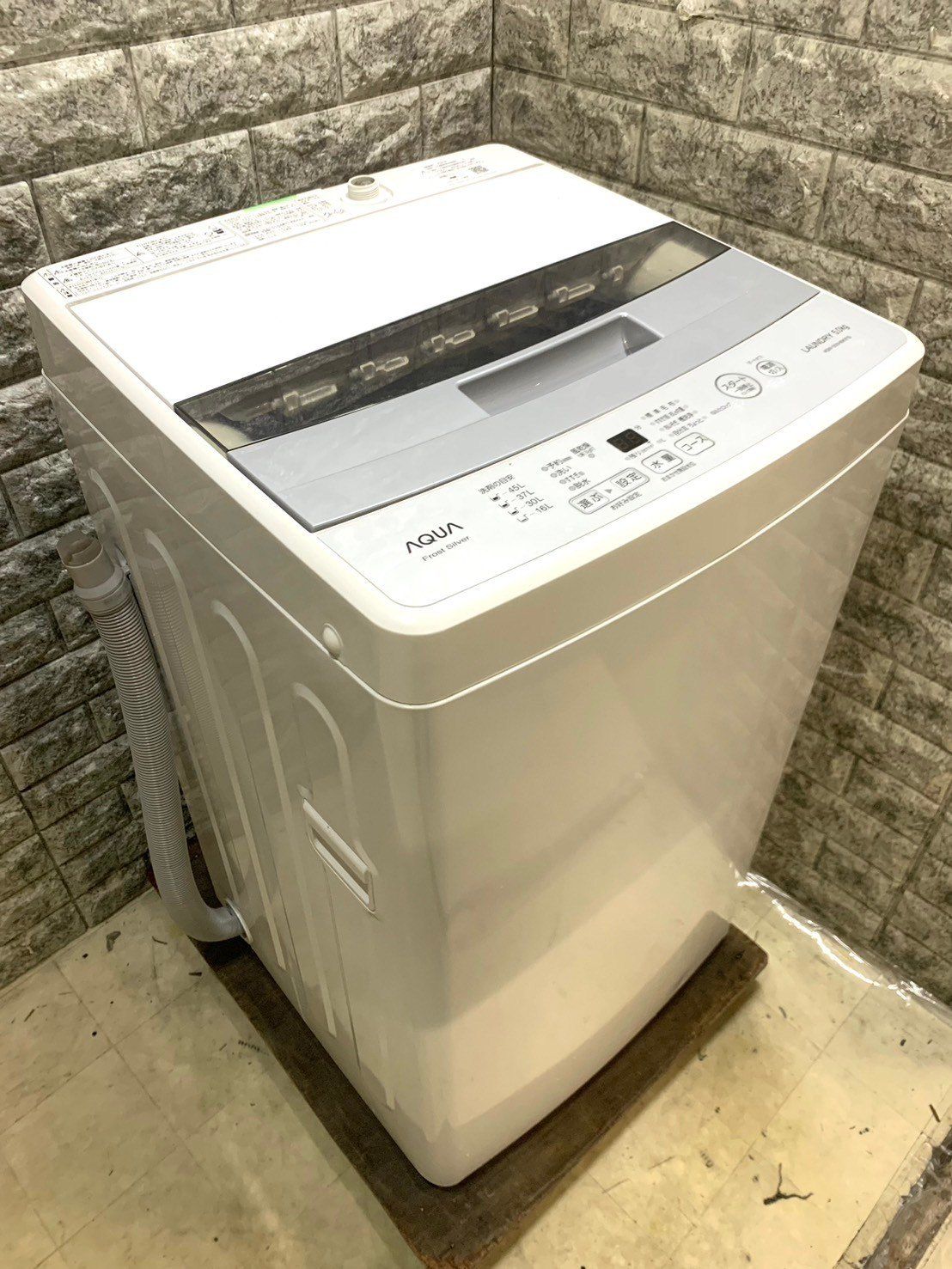 大阪限定配送☆3ヶ月保証☆洗濯機☆アクア☆2020年☆5㎏☆AQW-S50HBK  