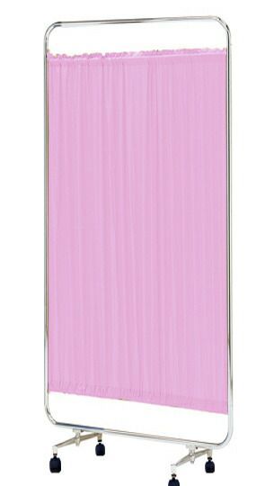 送料無料 日本製 シンプルなスクリーン衝立一本立 幅90cm 高さ180cm AS-90H クロスメディカルスクリーン 防炎カーテン キャスター脚