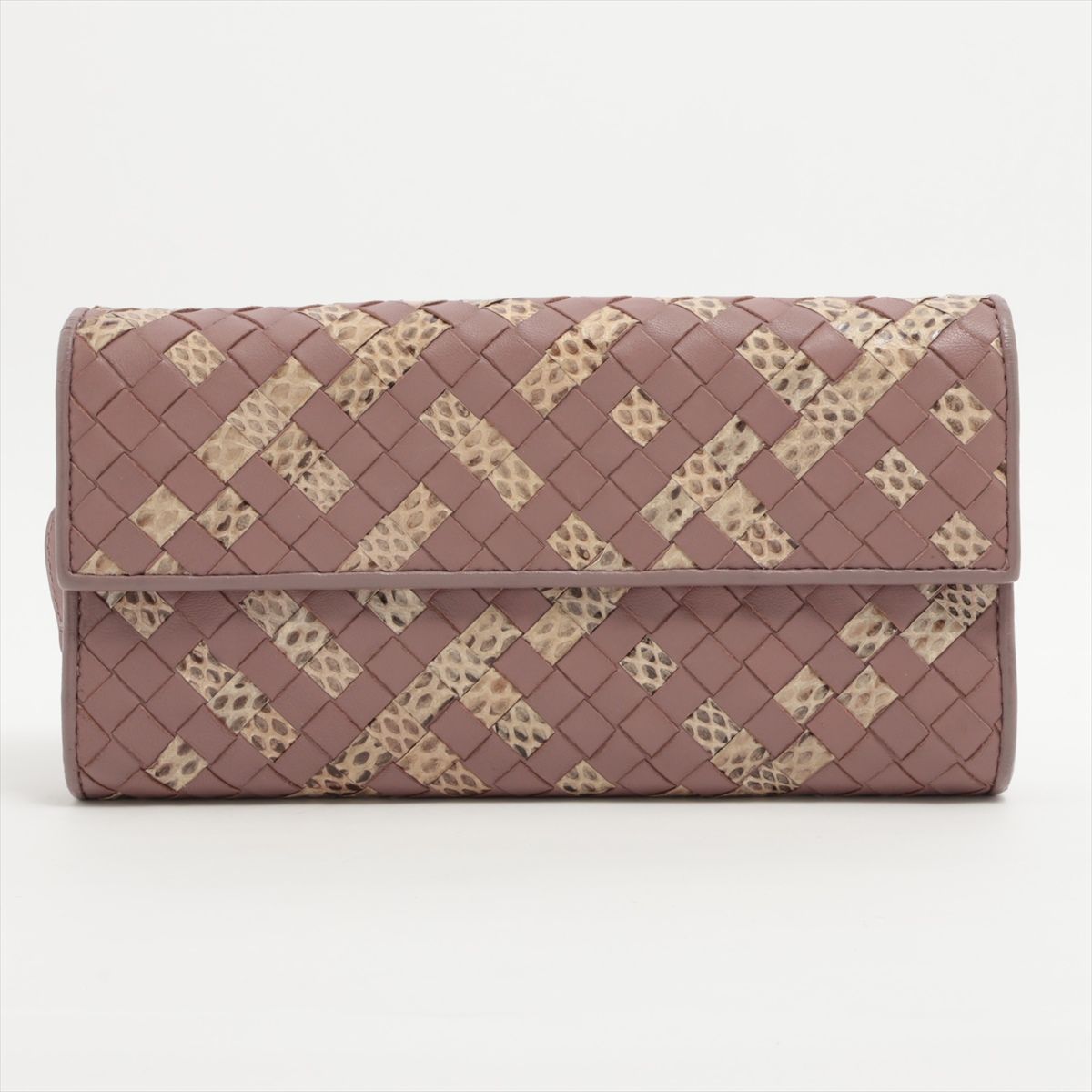 BOTTEGA VENETA ボッテガヴェネタ イントレチャート パイソン × レザー 