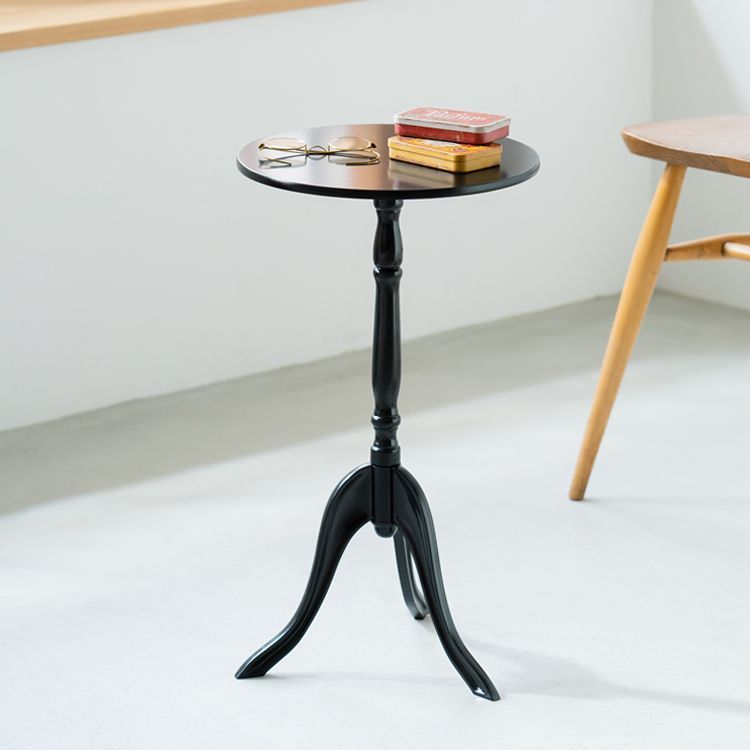 ヨーロピアン ラウンドテーブル ブラック 黒 幅30cm 丸テーブル サイド