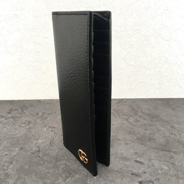 送料込み！ 未使用品 GUCCI 長財布 GGマーモント ブラック 252